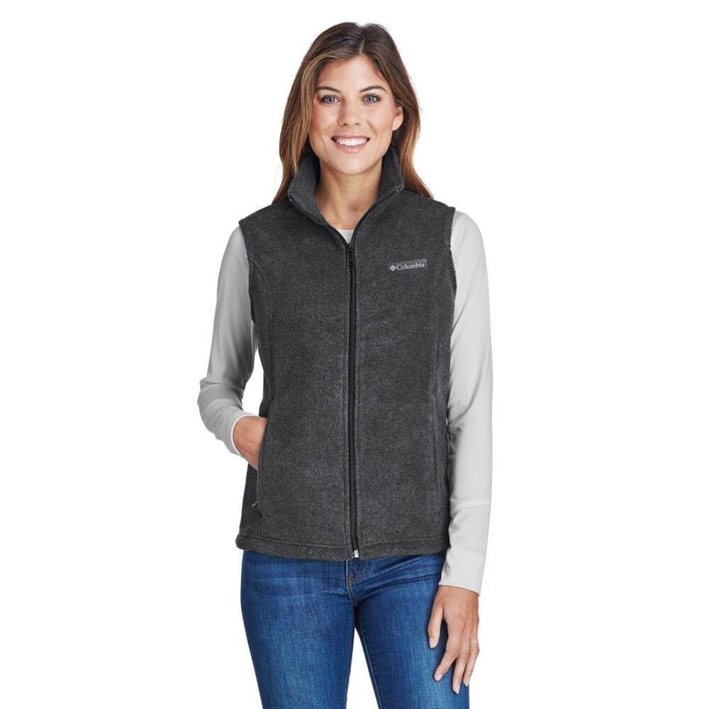 Columbia Benton Springs charcoal gray fleece vest - XL